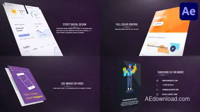 Pixel Website Presentation for After Effects Product Promo template preview