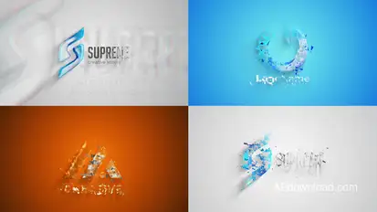 Pixelated Logo Reveal Logo Stings template preview