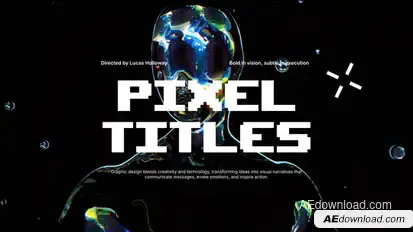 Pixelated Titles Titles template preview