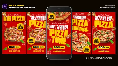 Pizza Instagram Stories Product Promo template preview
