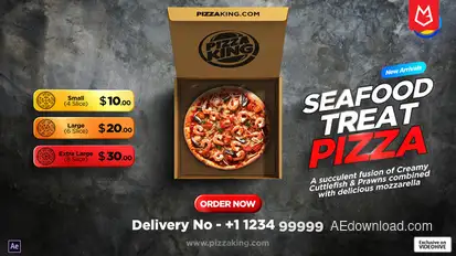 Pizza Menu Promotion | Box Mockup Product Promo template preview