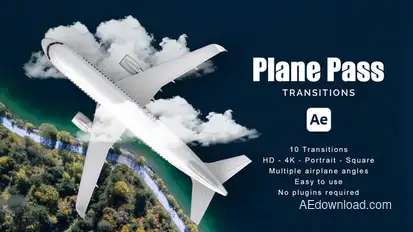 Plane Pass Transitions Elements template preview