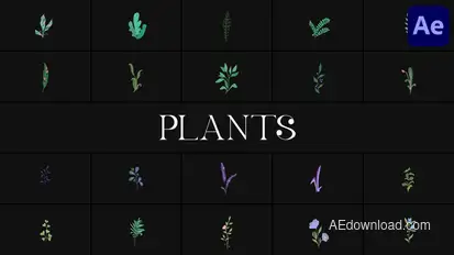 Plants for After Effects Elements template preview