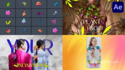 Plants Pack for After Effects Elements template preview