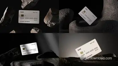 Plastic card mockup Product Promo template preview