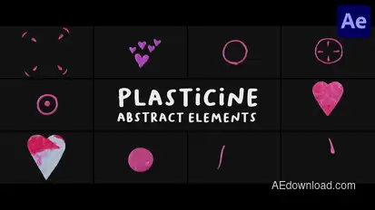 Plasticine Abstract Elements | After Effects Elements template preview