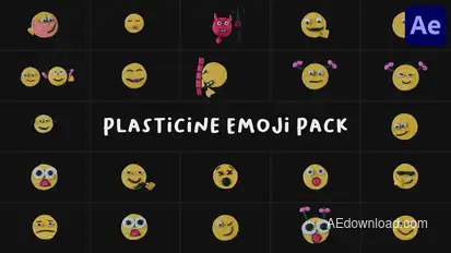 Plasticine Emoji Pack | After Effects Elements template preview