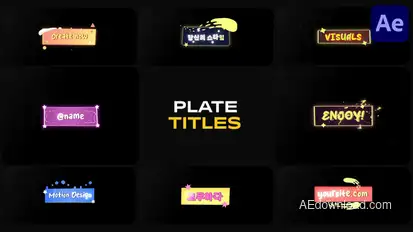 Plate Lower Thirds for After Effects Elements template preview