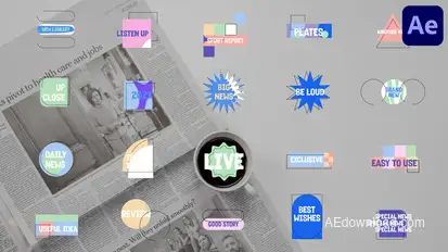 Plates for After Effects Titles template preview