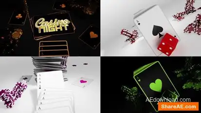 Playing Cards Casino Logo Reveals Openers template preview