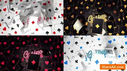 Playing Cards Logo Reveals Logo Stings template preview