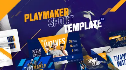 Playmaker Creative Sport Video Display After Effect Template Product Promo template preview