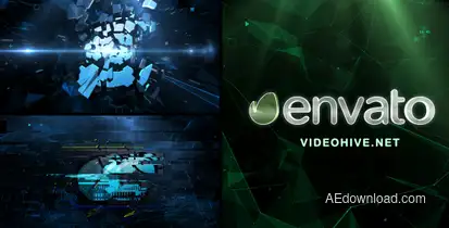 Plexus Impact and Glitches Logo Stings template preview