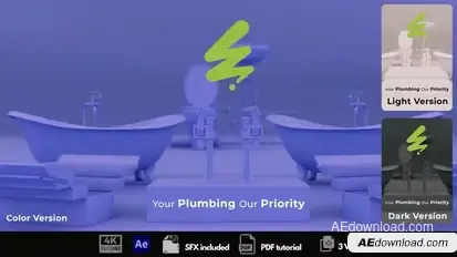 Plumbing Solutions Intro Logo Stings template preview