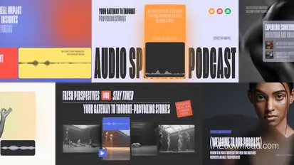 Podcast - Audio Spectrum Visualizer Video Displays template preview
