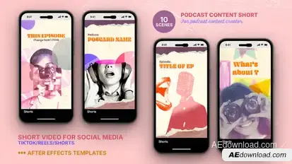 Podcast Content Short Video Template for TikTok/Shorts/Reels Product Promo template preview