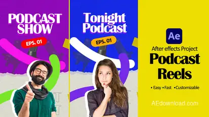 Podcast Instagram Reels Openers template preview