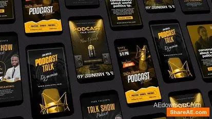 Podcast Instagram Reels Openers template preview