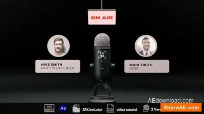 Podcast Intro Logo Stings template preview