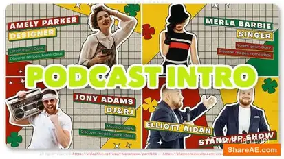 Podcast Intro Openers template preview