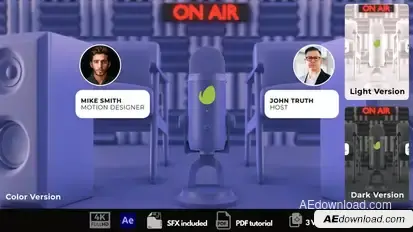 Podcast Intro Logo Stings template preview