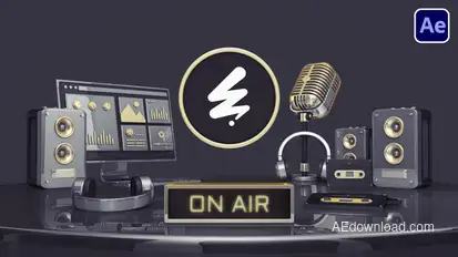 Podcast Intro Logo Stings template preview