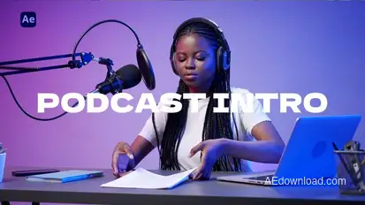 Podcast Intro Elements template preview