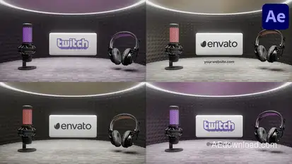 Podcast Logo Opener for After Effects Logo Stings template preview