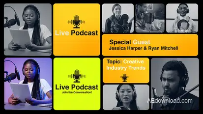 Podcast Multiscreen Opener Openers template preview