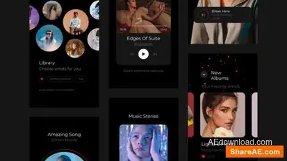 Podcast Music Instagram Stories Openers template preview