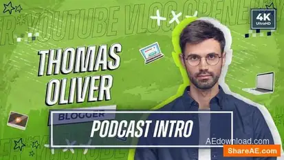 Videohive Podcast Opener | Youtube Channel Intro Video Displays template preview