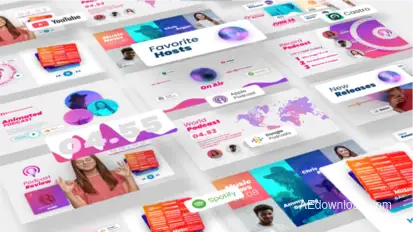 Podcast & Music Visualizer Pack – Audio Spectrum, Waveform, Streaming Badges, Vertical Format Product Promo template preview