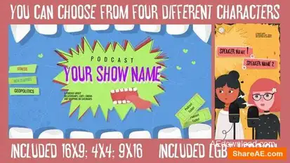 Podcast Show Intro Openers template preview