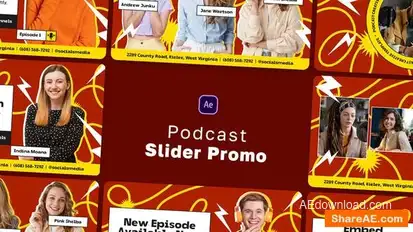 Podcast Slider Promo Openers template preview