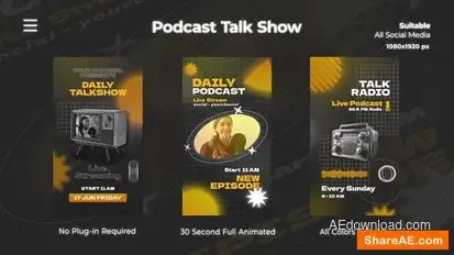 Podcast Talk Show Openers template preview