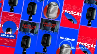 Podcast Talkshow Reel Story Video Displays template preview