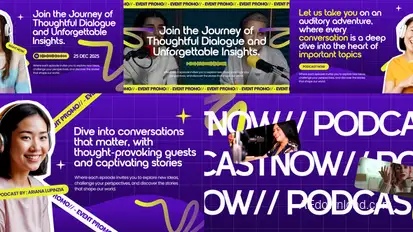 Podcaster Video Displays template preview