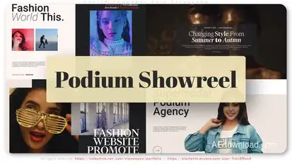 Podium Showreel Grid Slideshow broadcast-packages template preview