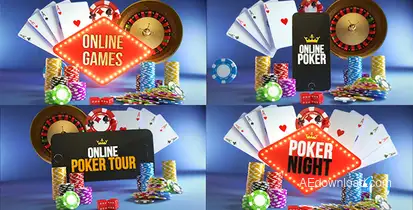 Poker Casino Logo Reveal Modular Pack Openers template preview
