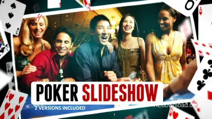 Poker Gambling Cards Slideshow Video Displays template preview