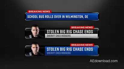 Police Lower Thirds 2 Titles template preview