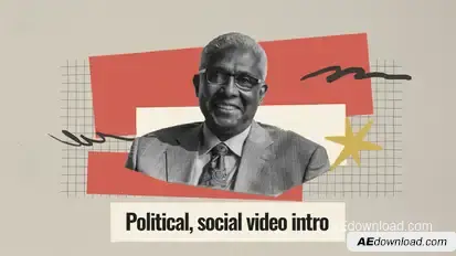 Political, social video intro Openers template preview