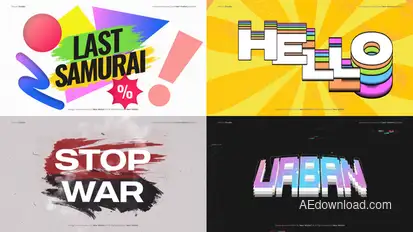 Pop Art Text Animations Titles template preview