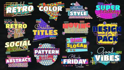 Pop Art Titles Titles template preview