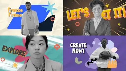 Pop Freeze Frame Elements template preview