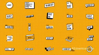 Countdown Timers Pop Style Elements template preview
