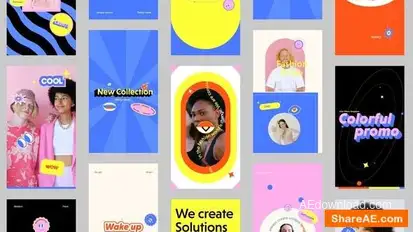 PopArt | Stories Pack Openers template preview