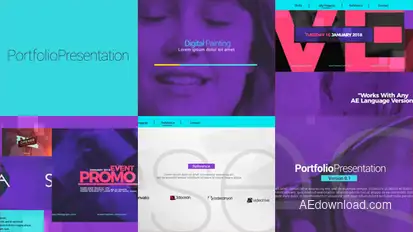 Portfolio Presentation Video Displays template preview