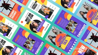 Postcard Connect Friend Instagram Reel Product Promo template preview