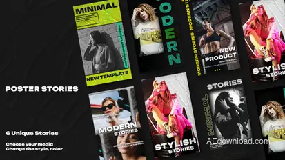 Poster Stories Elements template preview